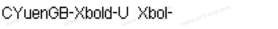 CYuenGB-Xbold-U Xbol字体转换